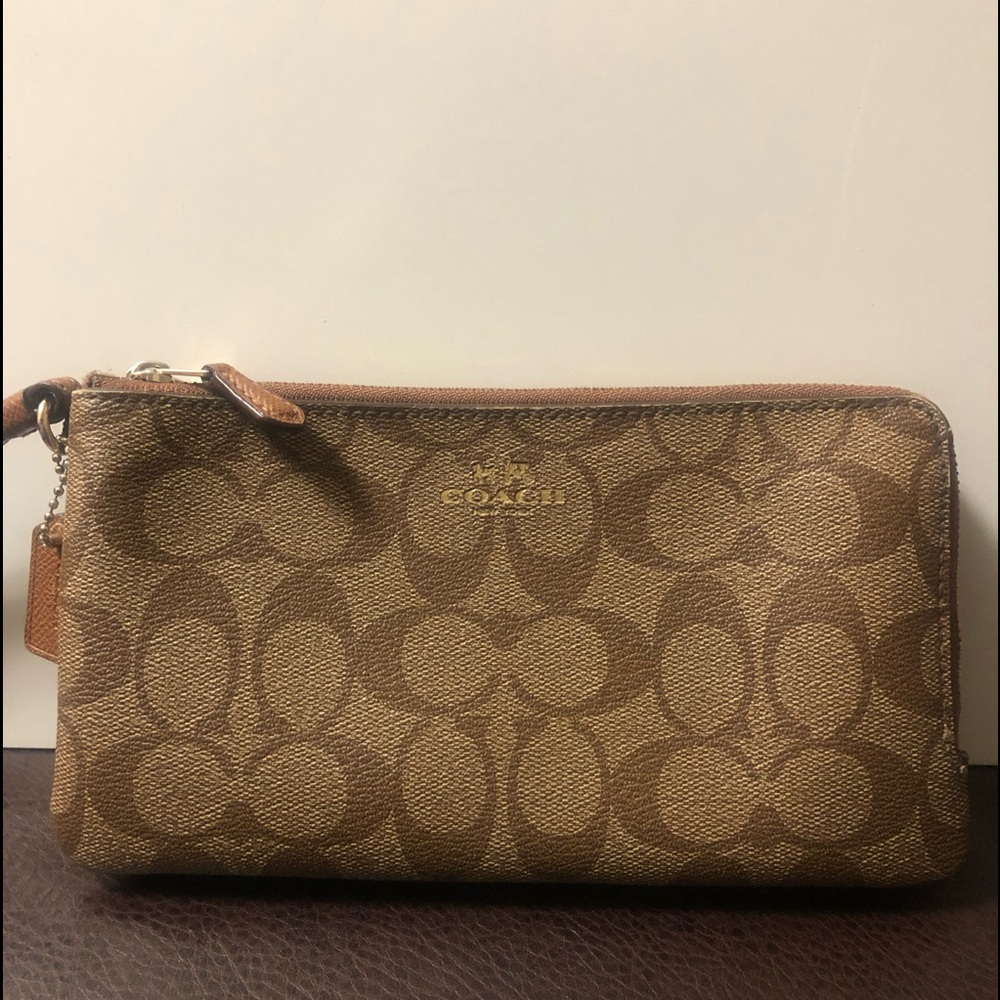 Coach Double Zip Large Wristlet
